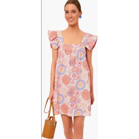 NWT Tuckernuck x Cameron Eubanks Wimberly Folly Floral Flutter Sleeve Dress XS - Picture 1 of 8